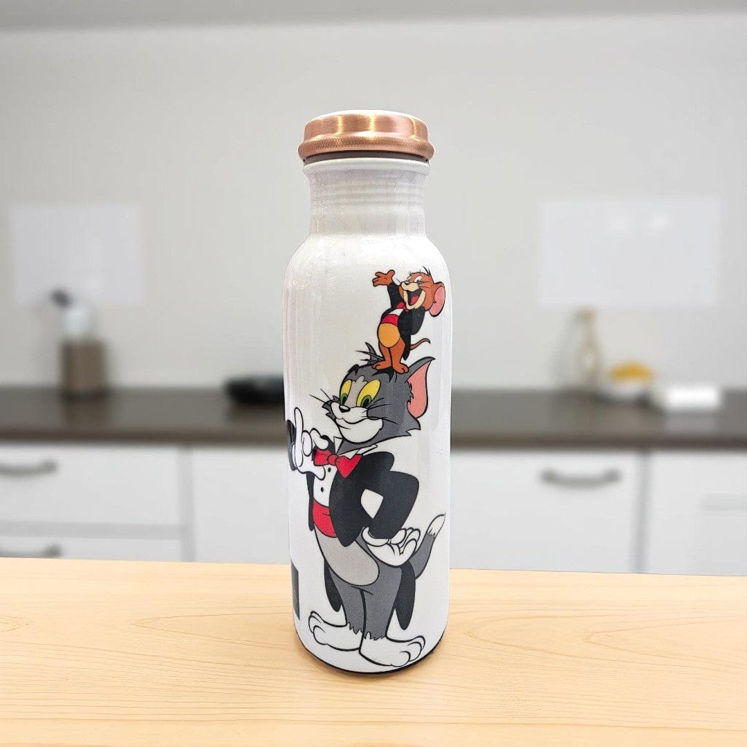 Buy Tom and Jerry Printed Pure Copper Water Bottle For kids – Ayurvedic & Leak-Proof